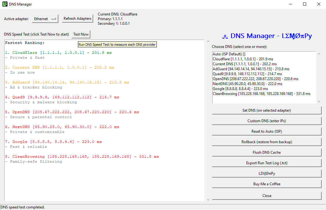 DNS Manager Screenshot